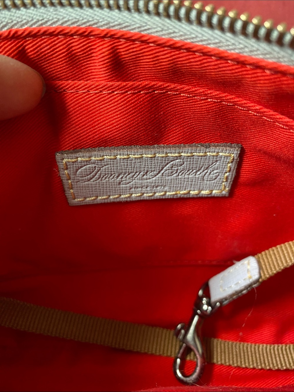 Dooney & Bourke Gray Leather Crossbody - Picture 4 of 7